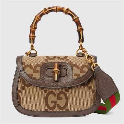 gucci bamboo bag brown|gucci bamboo bag harper's.